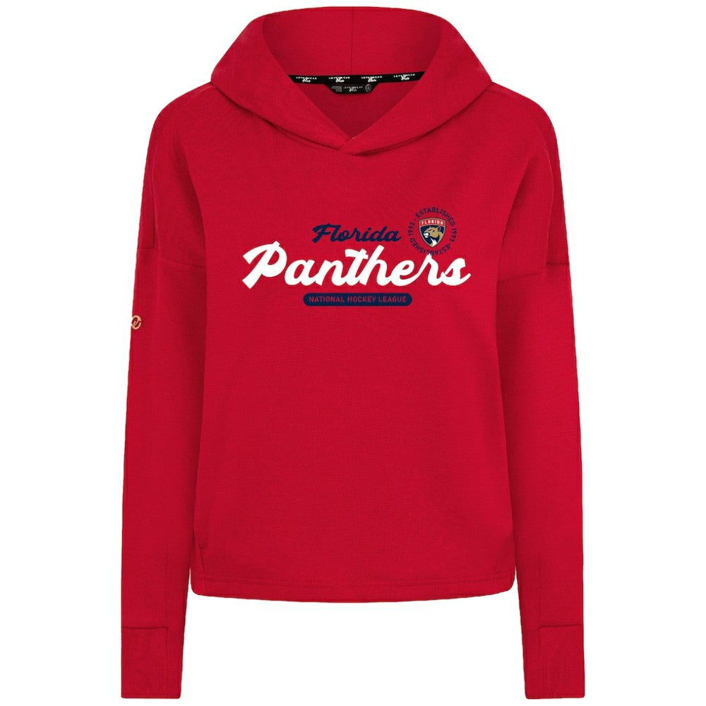Florida Panthers Levelwear Women's Sweet Monument Tri-Blend Cropped Pullover Hoodie - Red - NHL