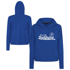 Tampa Bay Lightning Levelwear Women's Sweet Monument Tri-Blend Cropped Pullover Hoodie - Royal - NHL
