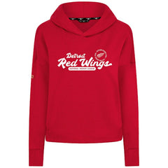 Detroit Red Wings Levelwear Women's Sweet Monument Tri-Blend Cropped Pullover Hoodie - Red - NHL