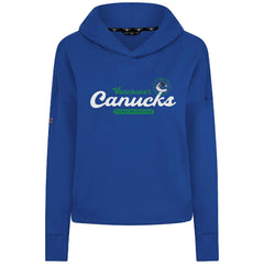 Vancouver Canucks Levelwear Women's Sweet Monument Tri-Blend Cropped Pullover Hoodie - Royal - NHL