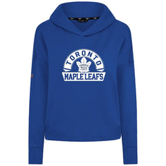 Toronto Maple Leafs Levelwear Women's Sweet Banner Arch Tri-Blend Cropped Pullover Hoodie - Royal - NHL
