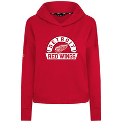 Detroit Red Wings Levelwear Women's Sweet Banner Arch Tri-Blend Cropped Pullover Hoodie - Red - NHL