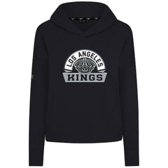 Los Angeles Kings Levelwear Women's Sweet Banner Arch Tri-Blend Cropped Pullover Hoodie - Black - NHL