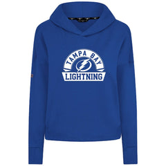 Tampa Bay Lightning Levelwear Women's Sweet Banner Arch Tri-Blend Cropped Pullover Hoodie - Royal - NHL