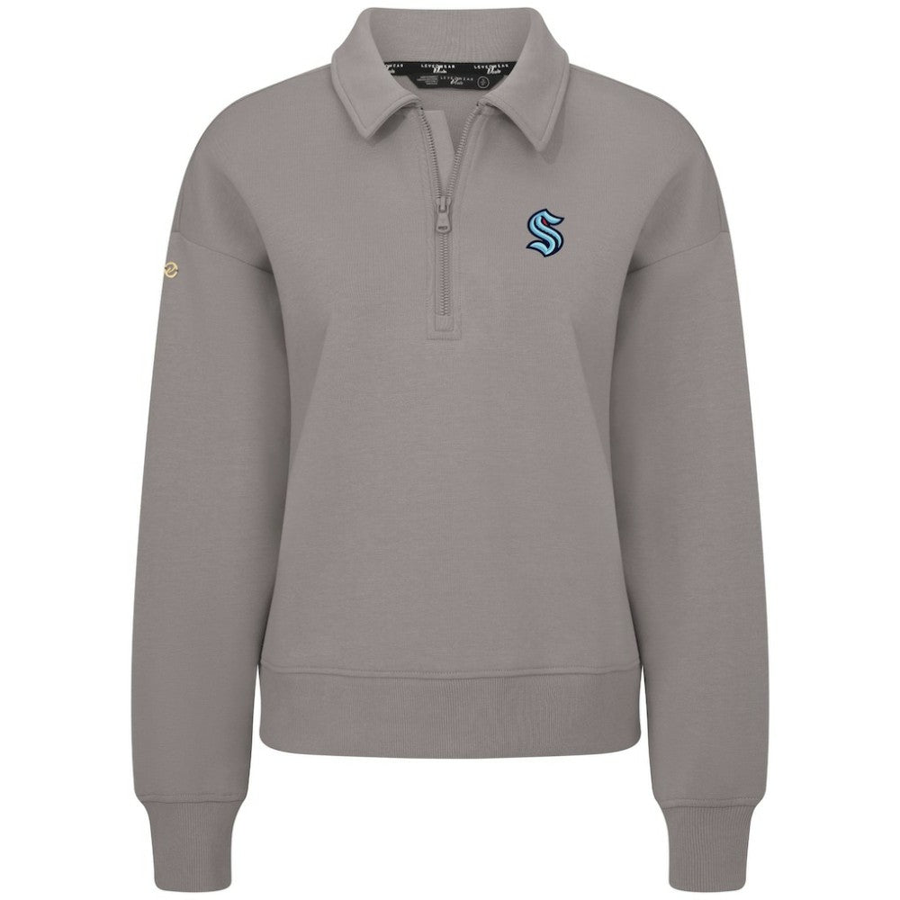 Seattle Kraken Levelwear Women's Canmore Quarter-Zip Pullover - Gray - NHL