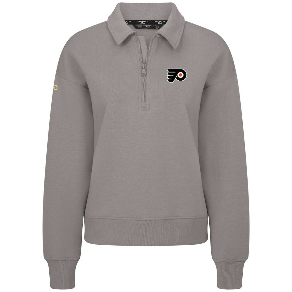 Philadelphia Flyers Levelwear Women's Canmore Quarter-Zip Pullover - Gray - NHL