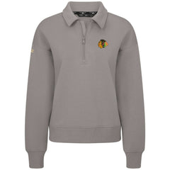 Chicago Blackhawks Levelwear Women's Canmore Quarter-Zip Pullover - Gray - NHL