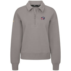 Columbus Blue Jackets Levelwear Women's Canmore Quarter-Zip Pullover - Gray - NHL