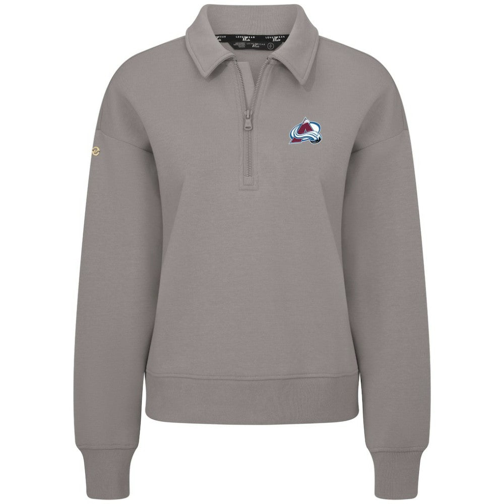 Colorado Avalanche Levelwear Women's Canmore Quarter-Zip Pullover - Gray - NHL