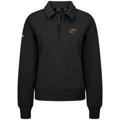 Minnesota Wild Levelwear Women's Canmore Quarter-Zip Pullover - Black - NHL