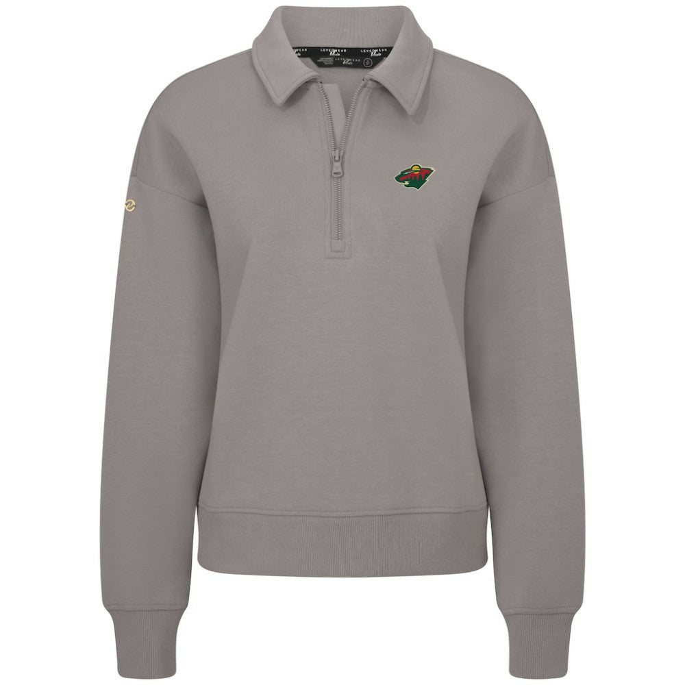 Minnesota Wild Levelwear Women's Canmore Quarter-Zip Pullover - Gray - NHL
