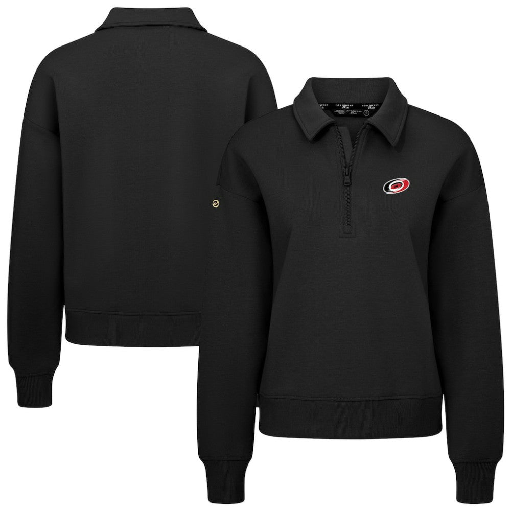 Carolina Hurricanes Levelwear Women's Canmore Quarter-Zip Pullover - Black - NHL