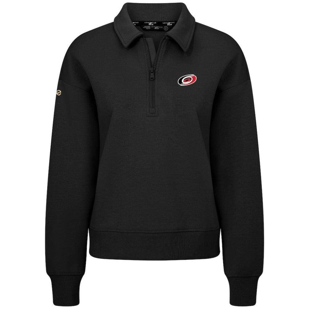 Carolina Hurricanes Levelwear Women's Canmore Quarter-Zip Pullover - Black - NHL