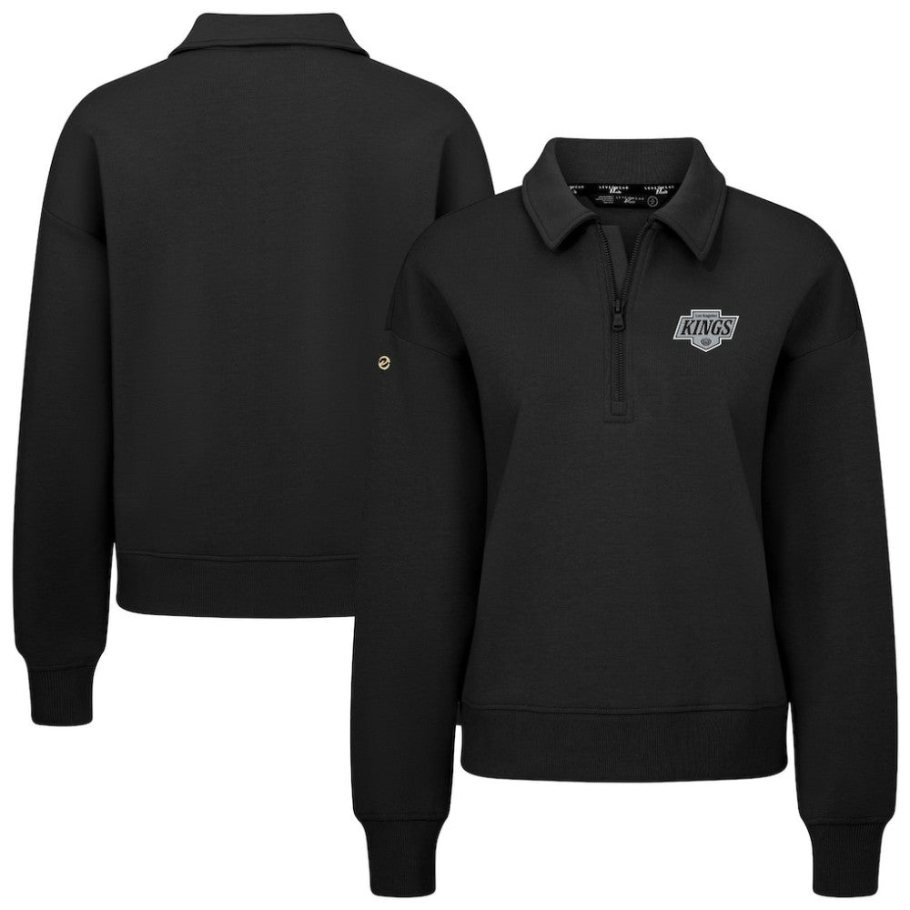 Los Angeles Kings Levelwear Women's Canmore Quarter-Zip Pullover - Black - NHL