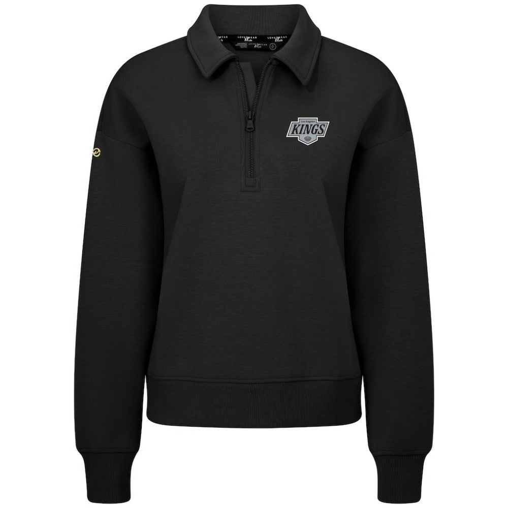 Los Angeles Kings Levelwear Women's Canmore Quarter-Zip Pullover - Black - NHL