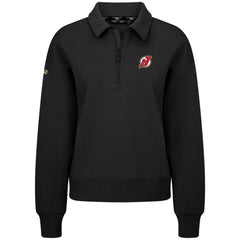 New Jersey Devils Levelwear Women's Canmore Quarter-Zip Pullover - Black - NHL