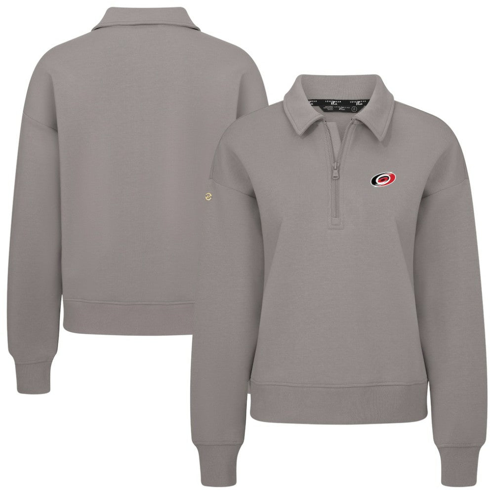 Carolina Hurricanes Levelwear Women's Canmore Quarter-Zip Pullover - Gray - NHL