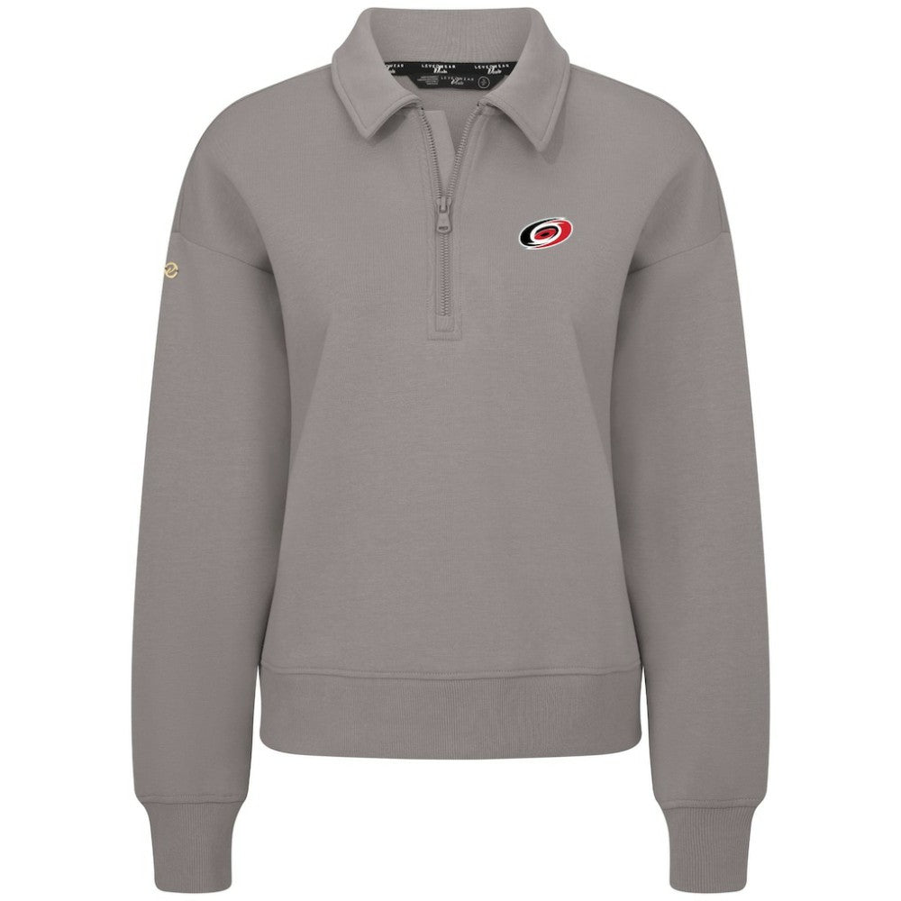 Carolina Hurricanes Levelwear Women's Canmore Quarter-Zip Pullover - Gray - NHL