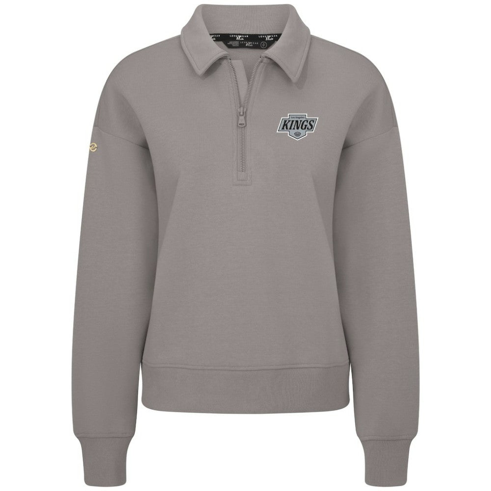 Los Angeles Kings Levelwear Women's Canmore Quarter-Zip Pullover - Gray - NHL