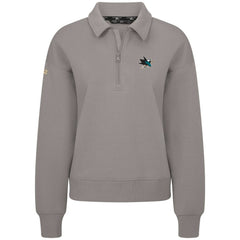 San Jose Sharks Levelwear Women's Canmore Quarter-Zip Pullover - Gray - NHL