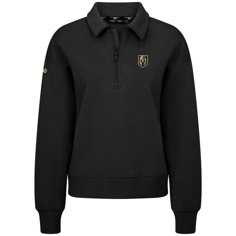 Vegas Golden Knights Levelwear Women's Canmore Quarter-Zip Pullover - Black - NHL
