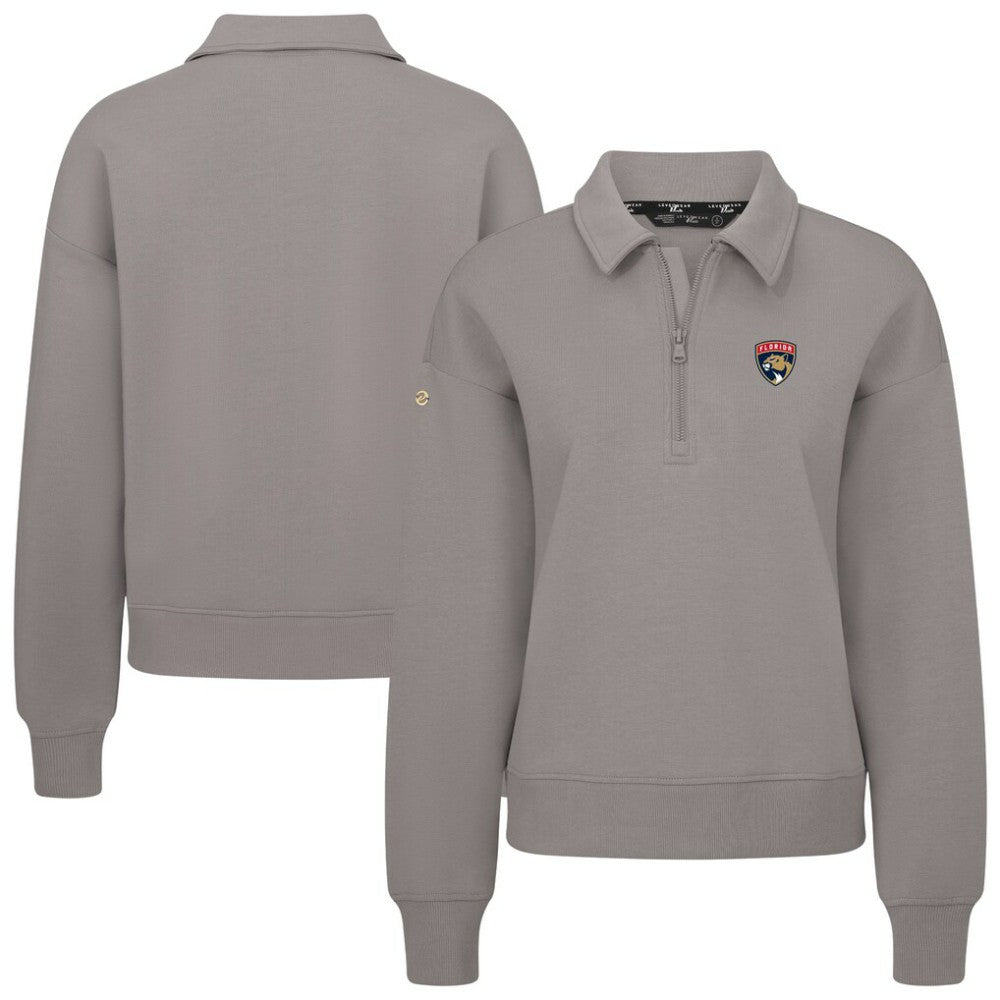 Florida Panthers Levelwear Women's Canmore Quarter-Zip Pullover - Gray - NHL
