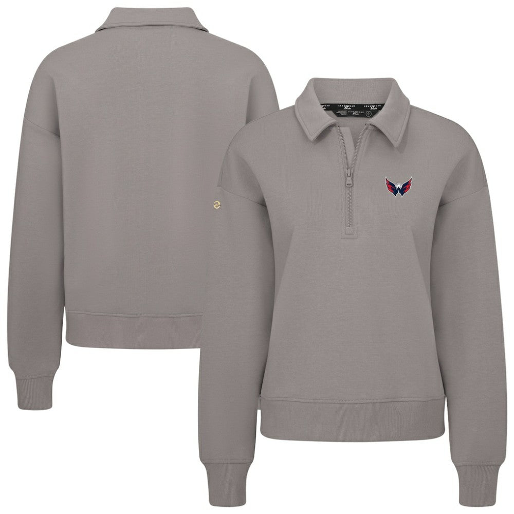 Washington Capitals Levelwear Women's Canmore Quarter-Zip Pullover - Gray - NHL