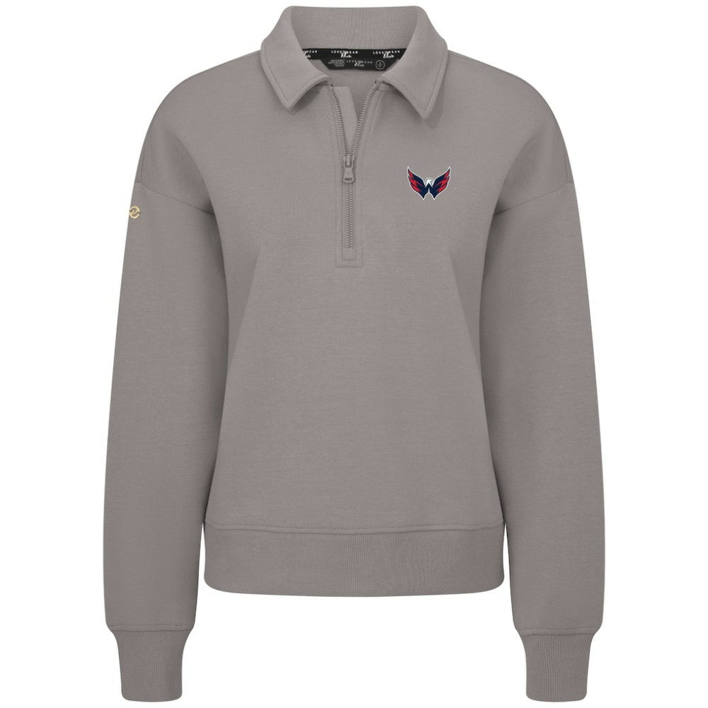 Washington Capitals Levelwear Women's Canmore Quarter-Zip Pullover - Gray - NHL