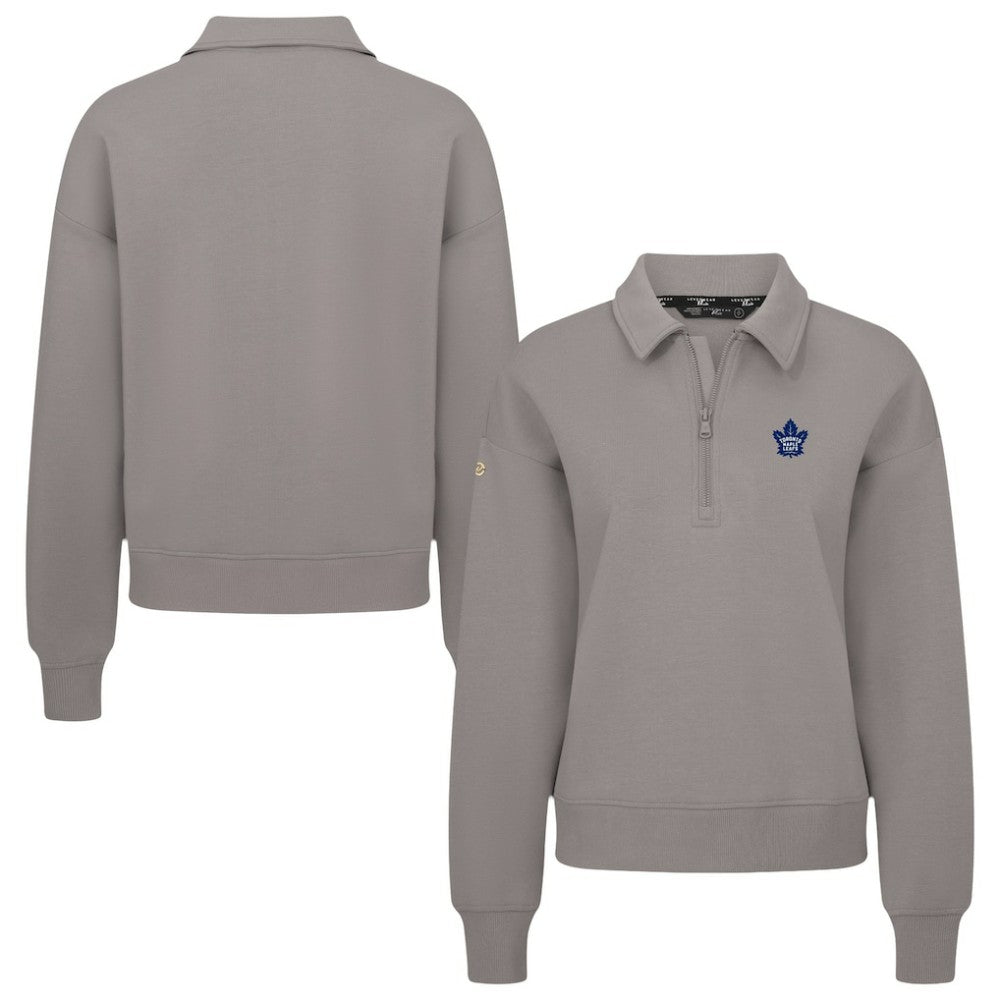 Toronto Maple Leafs Levelwear Women's Canmore Quarter-Zip Pullover - Gray - NHL