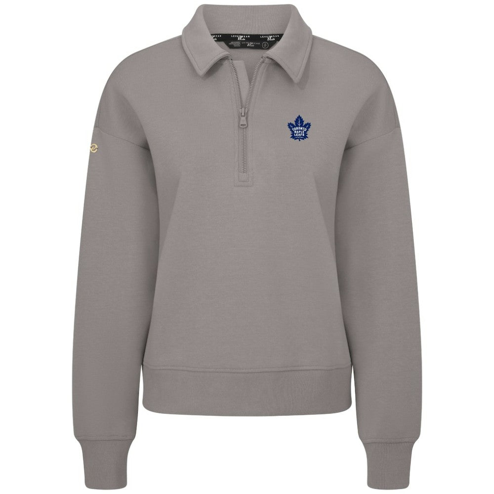 Toronto Maple Leafs Levelwear Women's Canmore Quarter-Zip Pullover - Gray - NHL