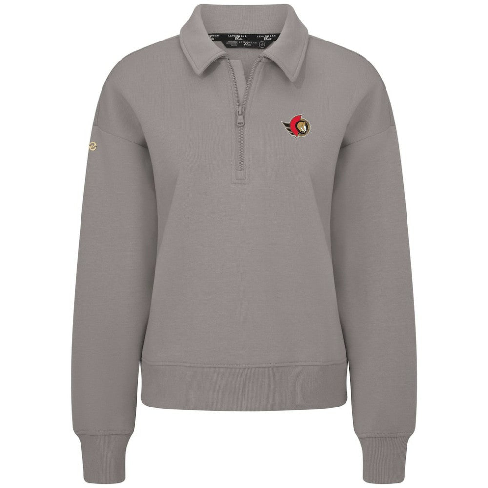 Ottawa Senators Levelwear Women's Canmore Quarter-Zip Pullover - Gray - NHL
