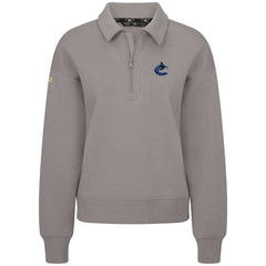 Vancouver Canucks Levelwear Women's Canmore Quarter-Zip Pullover - Gray - NHL