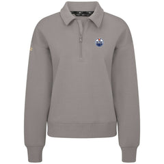 Edmonton Oilers Levelwear Women's Canmore Quarter-Zip Pullover - Gray - NHL