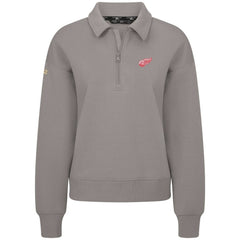 Detroit Red Wings Levelwear Women's Canmore Quarter-Zip Pullover - Gray - NHL