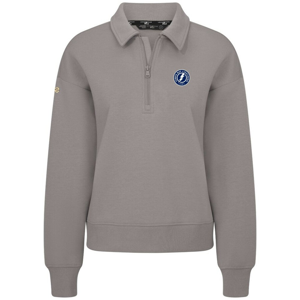 Tampa Bay Lightning Levelwear Women's Canmore Quarter-Zip Pullover - Gray - NHL