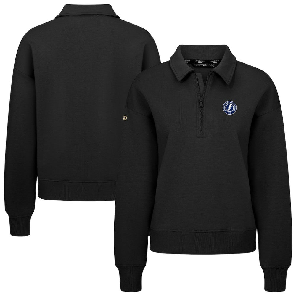 Tampa Bay Lightning Levelwear Women's Canmore Quarter-Zip Pullover - Black - NHL