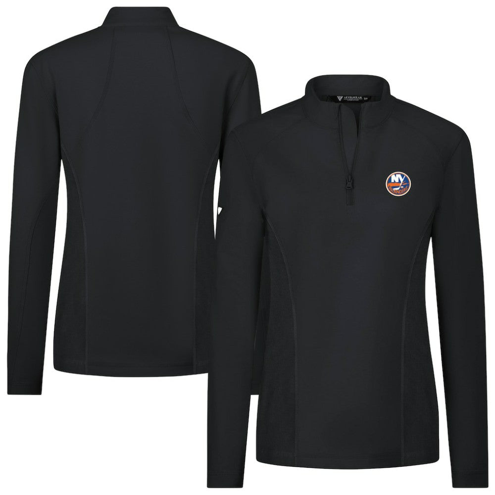 New York Islanders Levelwear Women's Upright Quarter-Zip Pullover - Black - NHL