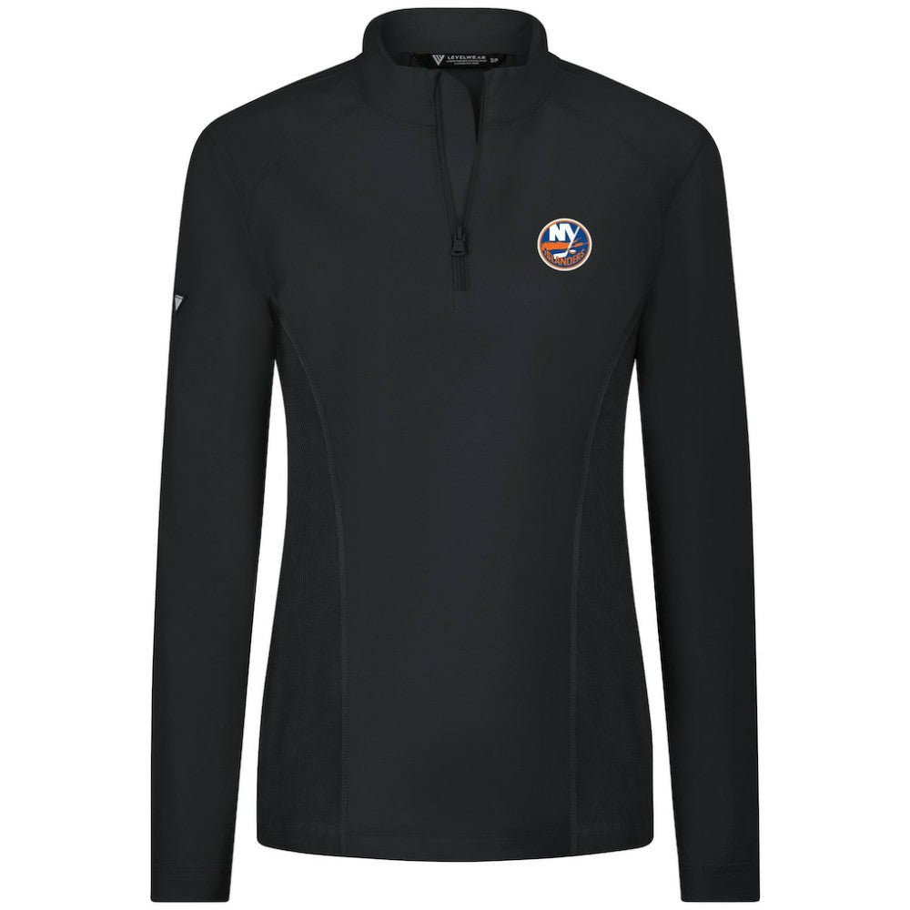 New York Islanders Levelwear Women's Upright Quarter-Zip Pullover - Black - NHL