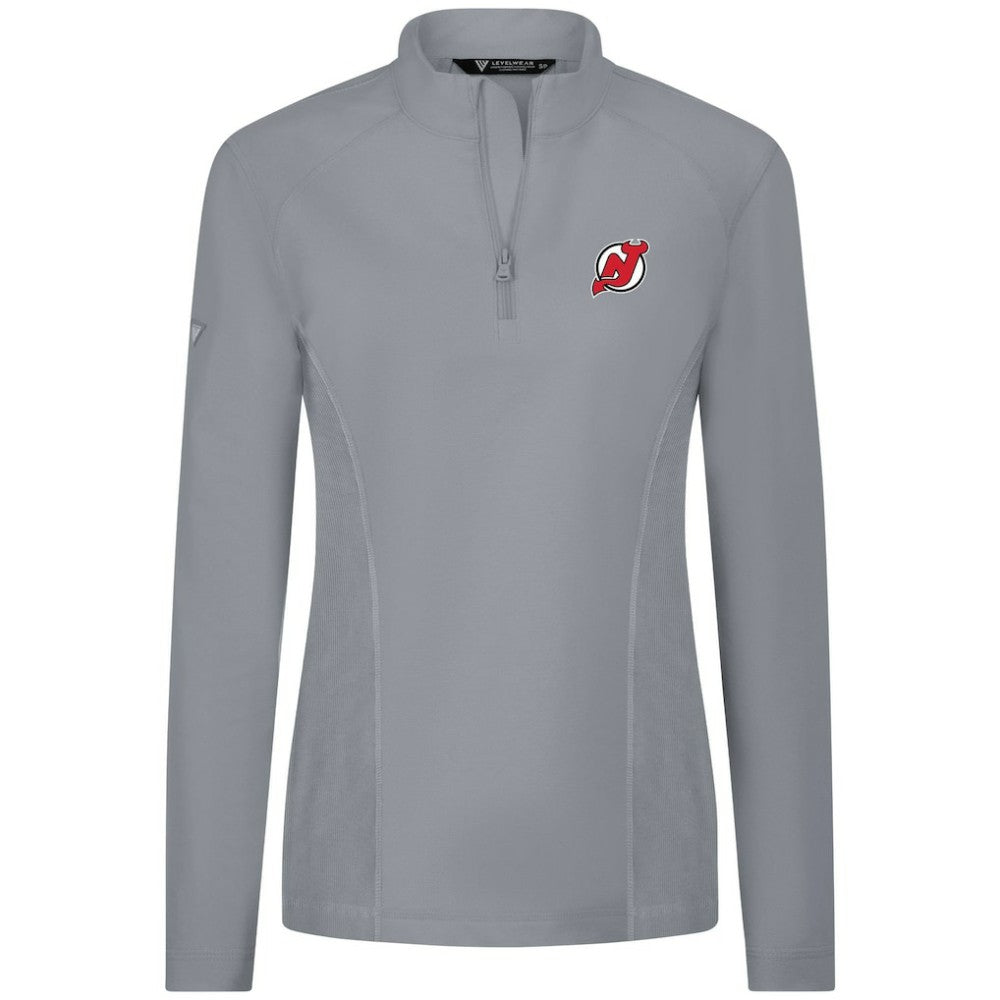 New Jersey Devils Levelwear Women's Upright Quarter-Zip Pullover - Gray - NHL
