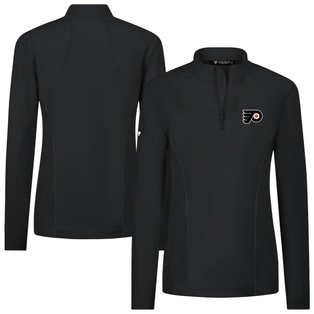 Philadelphia Flyers Levelwear Women's Upright Quarter-Zip Pullover - Black - NHL