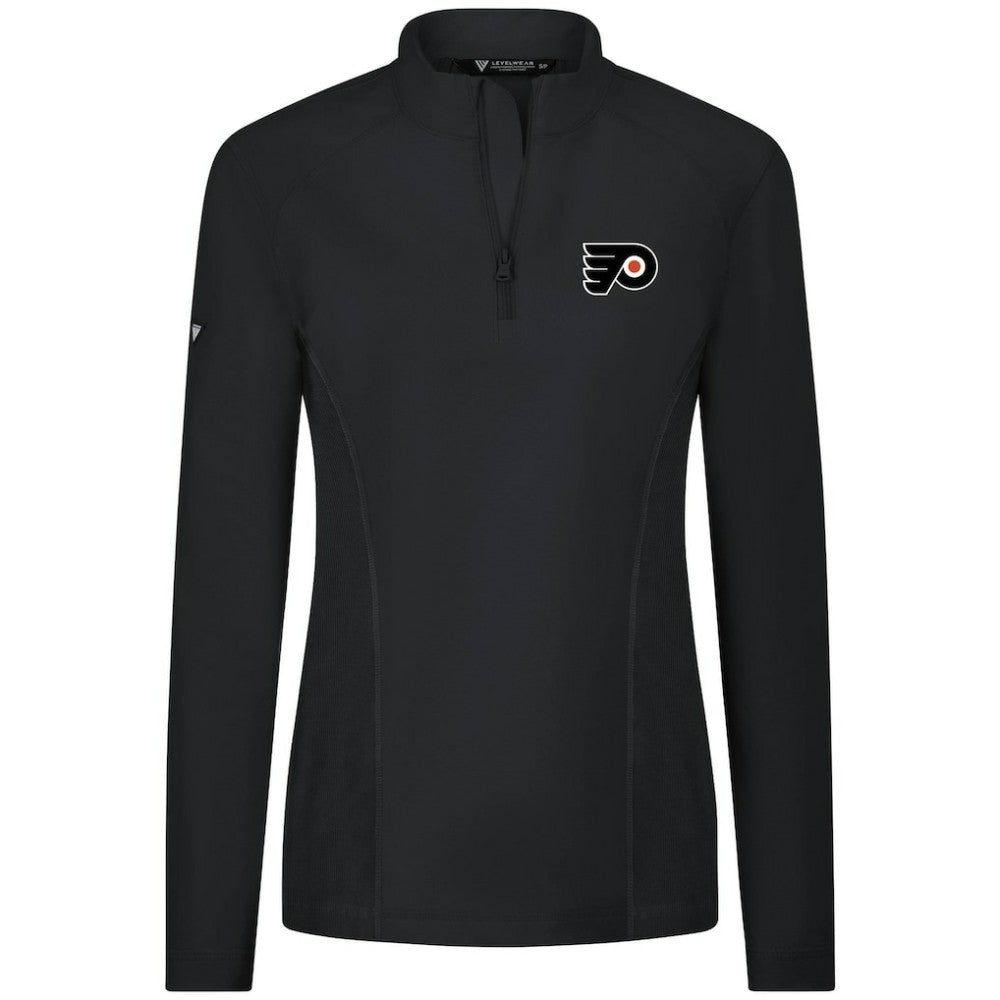 Philadelphia Flyers Levelwear Women's Upright Quarter-Zip Pullover - Black - NHL