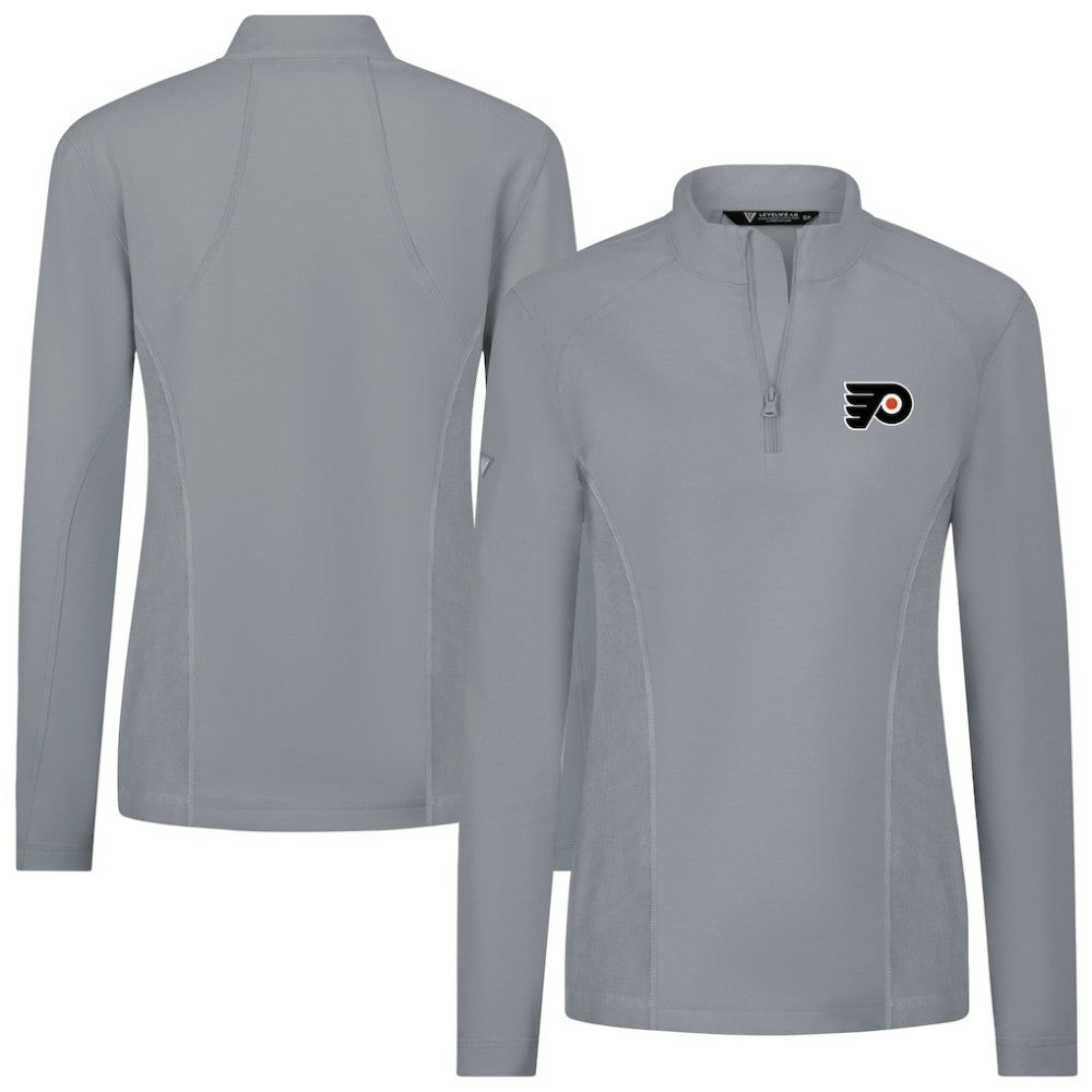 Philadelphia Flyers Levelwear Women's Upright Quarter-Zip Pullover - Gray - NHL