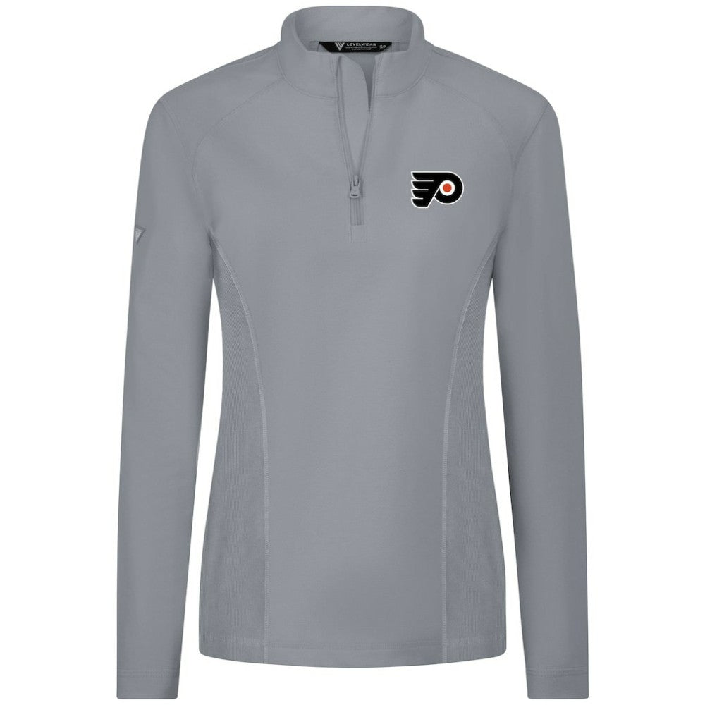Philadelphia Flyers Levelwear Women's Upright Quarter-Zip Pullover - Gray - NHL