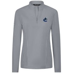 Vancouver Canucks Levelwear Women's Upright Quarter-Zip Pullover - Gray - NHL