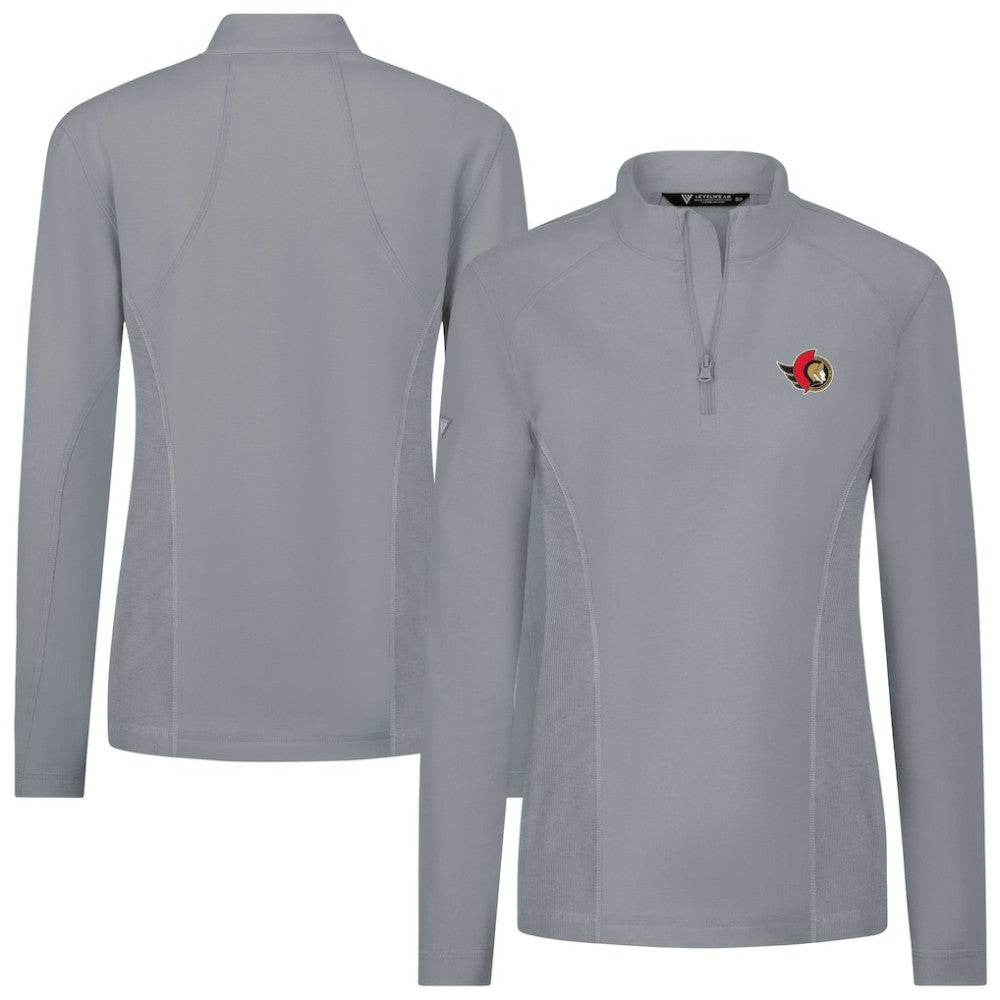 Ottawa Senators Levelwear Women's Upright Quarter-Zip Pullover - Gray - NHL