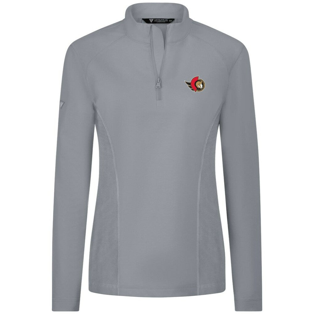 Ottawa Senators Levelwear Women's Upright Quarter-Zip Pullover - Gray - NHL