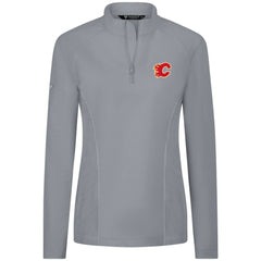 Calgary Flames Levelwear Women's Upright Quarter-Zip Pullover - Gray - NHL
