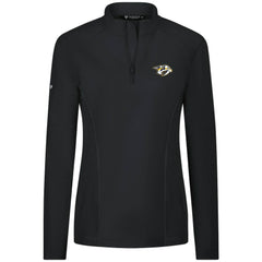 Nashville Predators Levelwear Women's Upright Quarter-Zip Pullover - Black - NHL