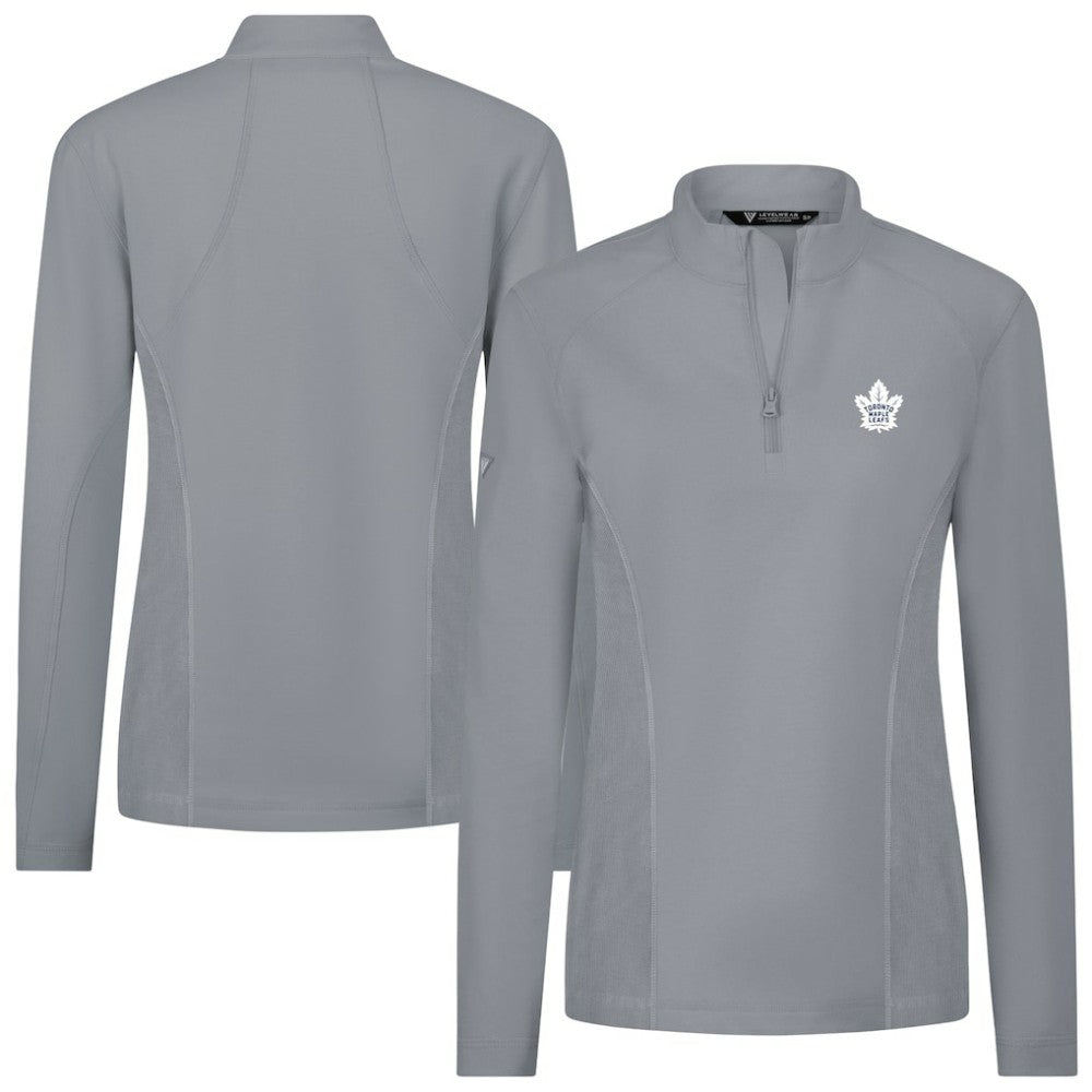 Toronto Maple Leafs Levelwear Women's Upright Quarter-Zip Pullover - Gray - NHL