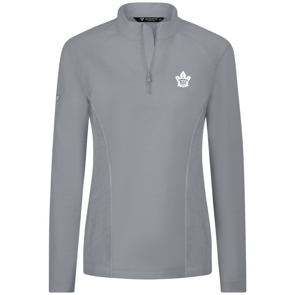 Toronto Maple Leafs Levelwear Women's Upright Quarter-Zip Pullover - Gray - NHL